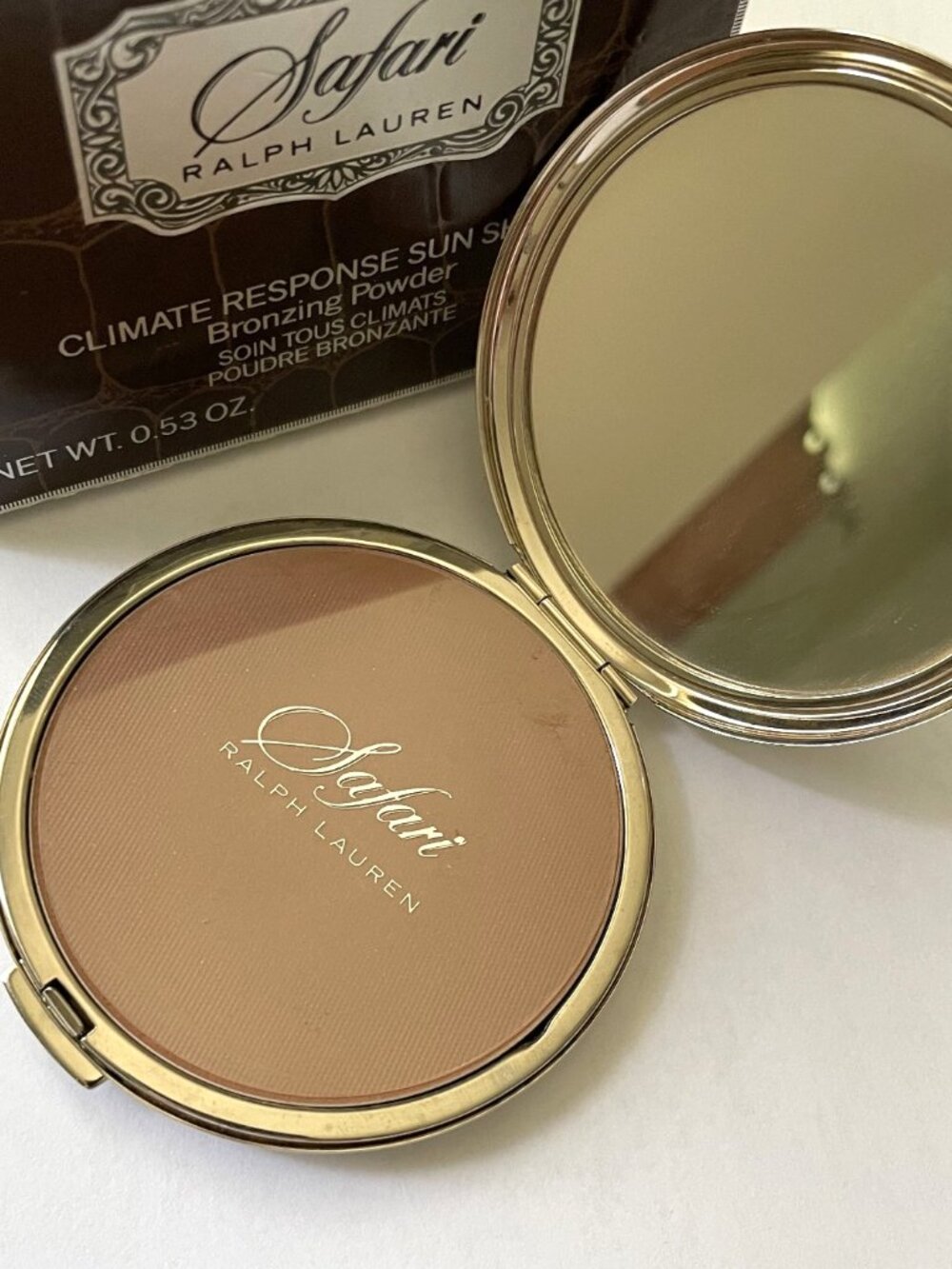 Vntge Rare, ON SALE!! RALPH LAUREN Safari Bronzing Powder Compact Boxed NEW!